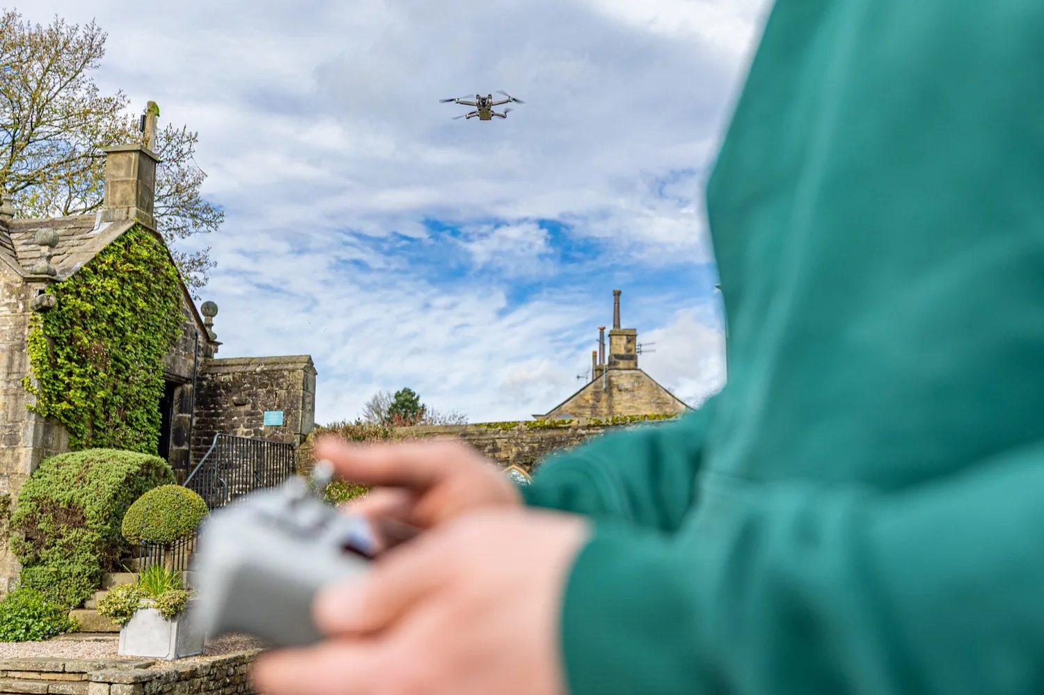 David from Halizona flying the drone over a client’s site
